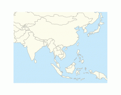 South, Southeast, East Asian Countries Map Quiz