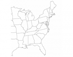 Some Central and All Eastern United States
