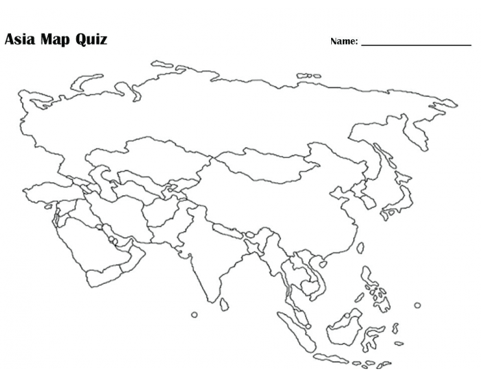 Asia Study Map Quiz