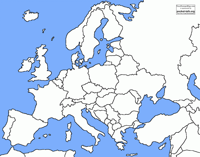 Seas Around Europe Quiz