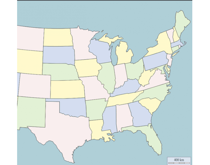 US Map Test #3 Quiz