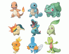 Name the Starter Pokémon (Generations 1-3)