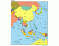 East and Southeast Asia Political Map