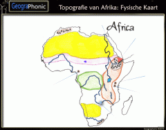 Topografie van Afrika: Fysische kaart