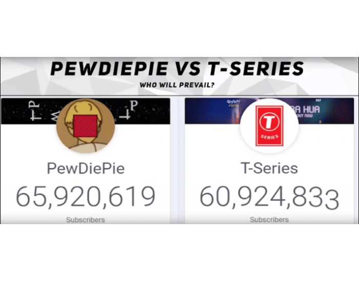 PewDiePie Vs T-Series LIVE Subscribe Count