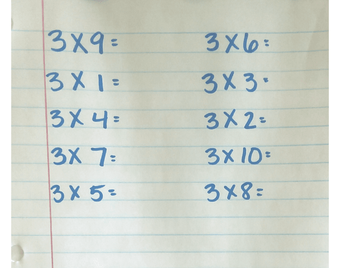 3 X Math Problems 3 x facts Quiz