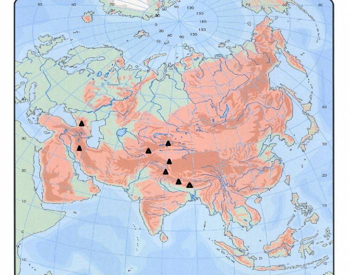 Mountain Ranges, with some important Mountains, of Asia Quiz