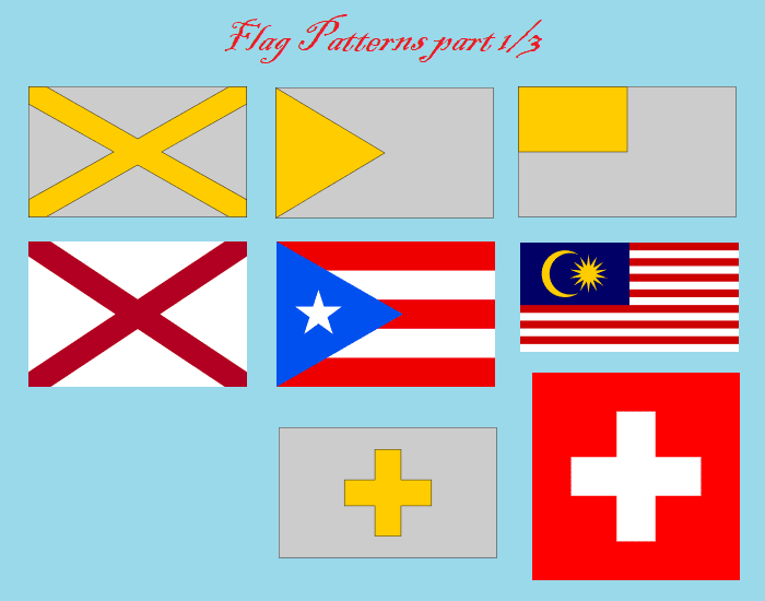 Flag patterns (with examples) part 1/3 Quiz
