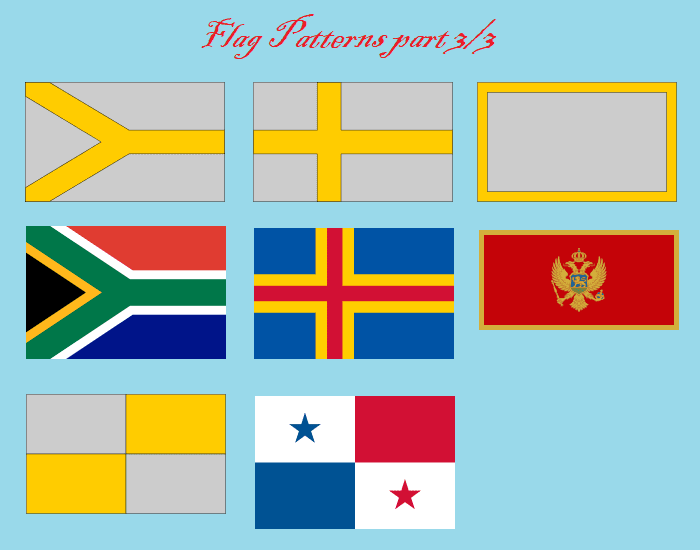 Flag patterns (with examples) part 3/3 Quiz