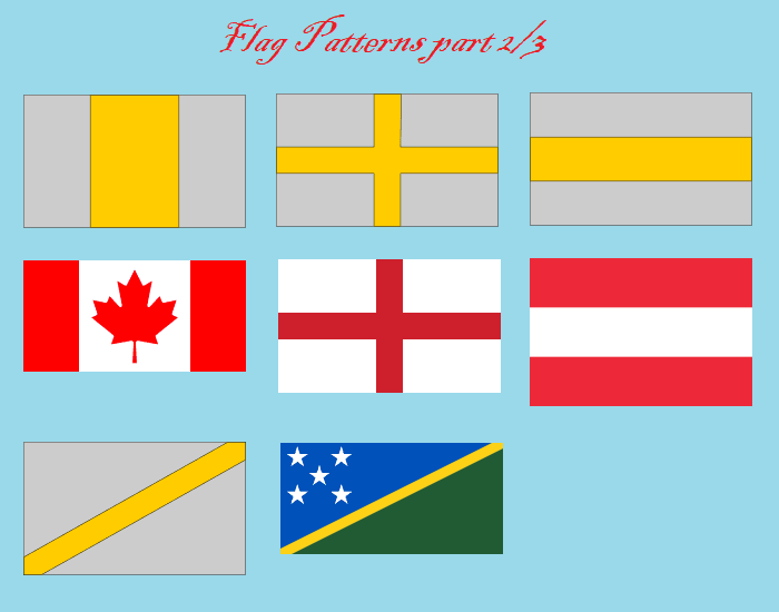 Flag patterns (with examples) part 2/3 Quiz