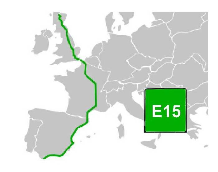E15 Map The E15 International European Road Quiz