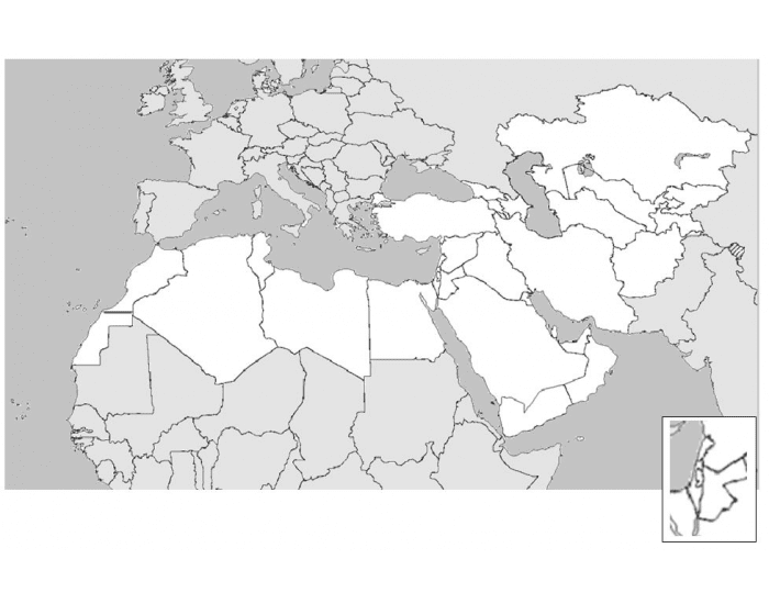 blank map of southwest asia
