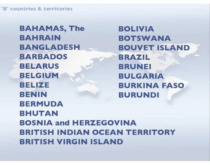 Internet Country Code 'B' Quiz