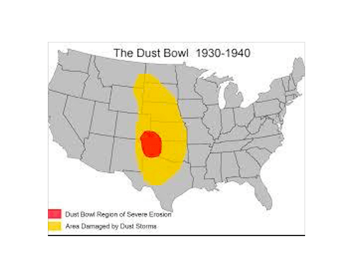 dust bowl map