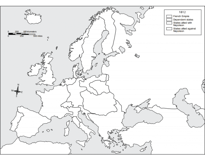 Napoleonic Europe 1812 Empires, Countries Battles Quiz