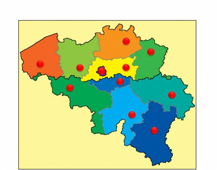 Belgium, Provinces and their Capitals Quiz