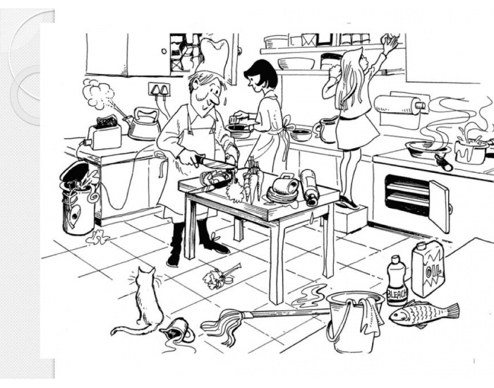 Kitchen Safety Hazards Printable Worksheet