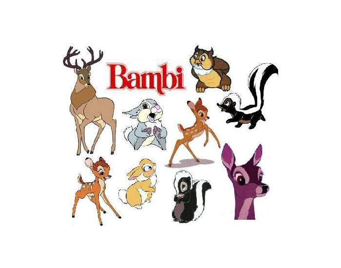 Disney Characters Bambi Printable Worksheet