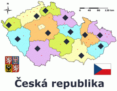 Czechia: regions and cities over 40,000 inh.