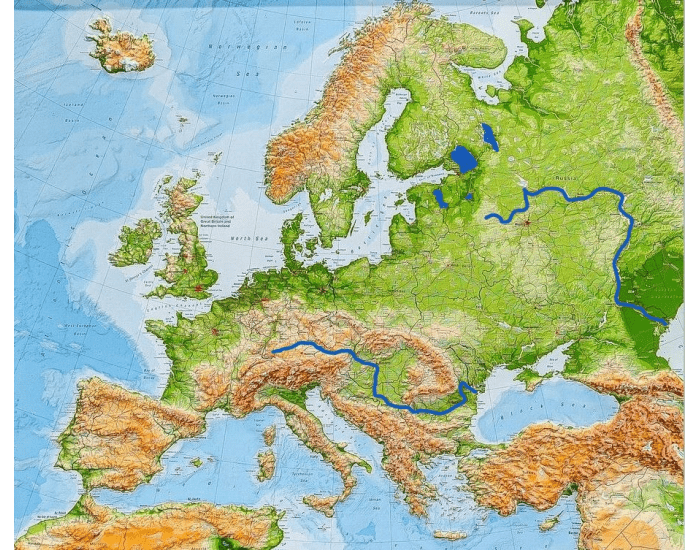Ukształtowanie Europy, morza, rzeki, jeziora Quiz