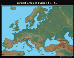 The Largest Cities of Europe | 1 - 50 | Quiz