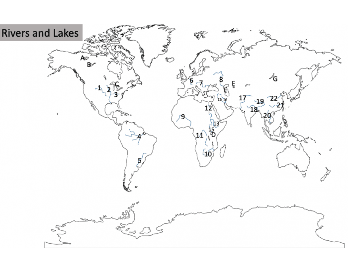 Important Rivers and Lakes of the World Quiz