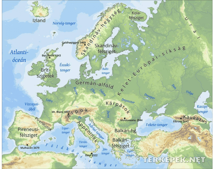 Európa határai, partvonala Quiz