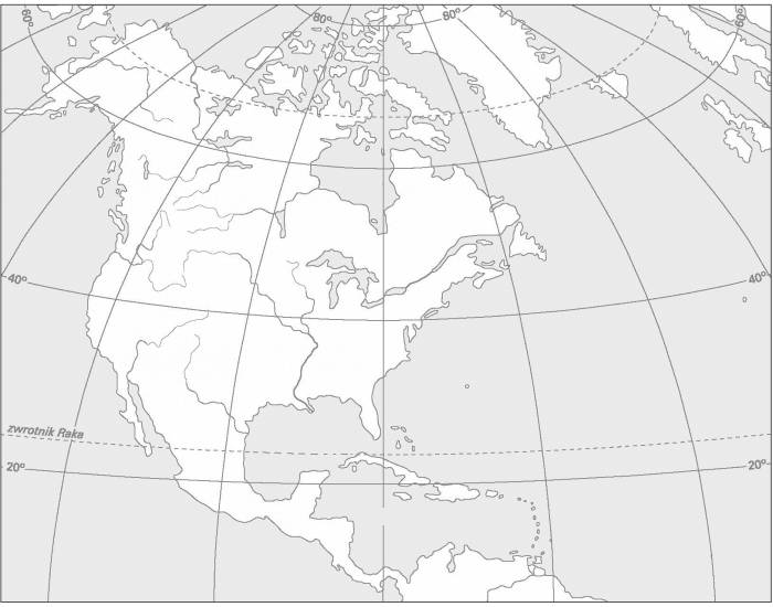 ameryka polnocna mapa fizyczna — Printable Worksheet