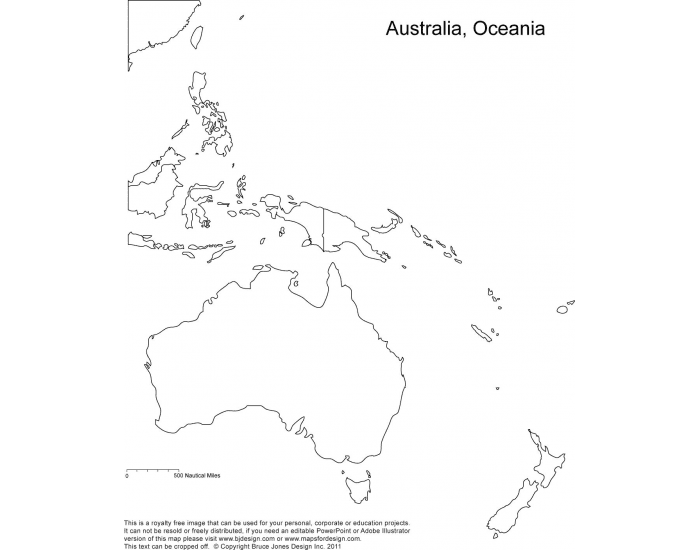 Mapa fizyczna Australia Quiz