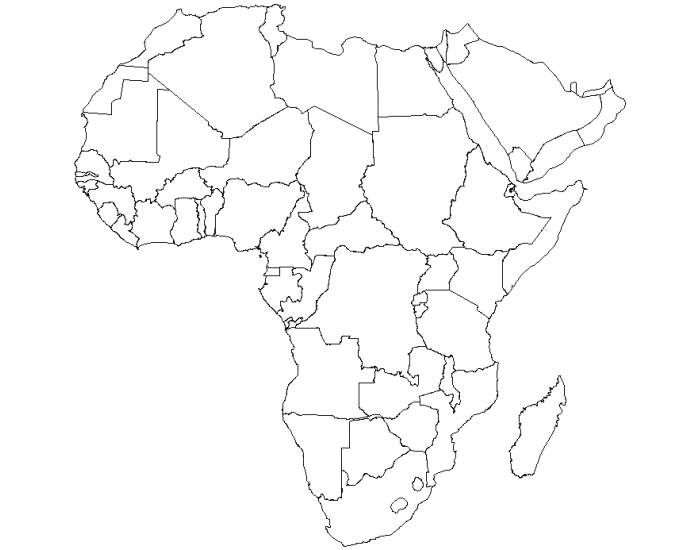 Mapa fizyczna Afryka Quiz