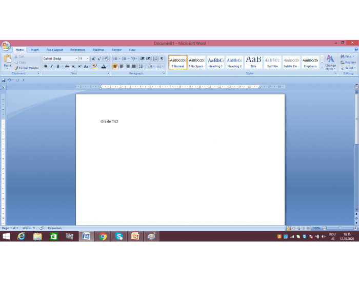 Interfata File Word Word-Elemente de interfata Quiz