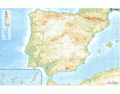 Mapa físic Espanya