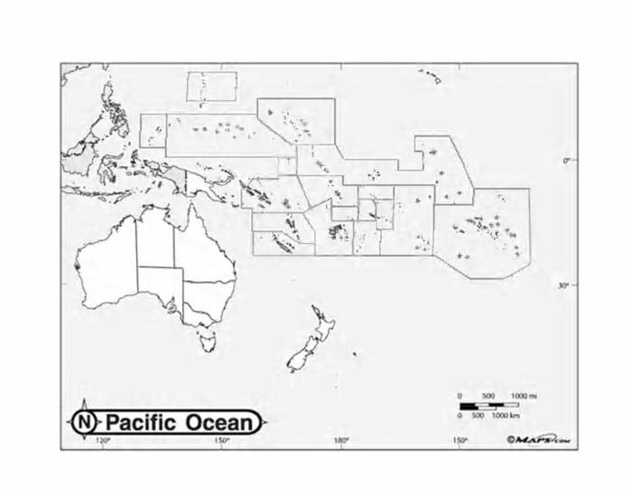 Oceana Map Quiz Printable Worksheet