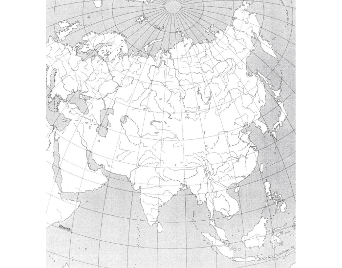 Mapa Ogolnogeograficzna Azji 7344