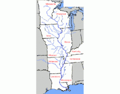 Mississippi River, Cities