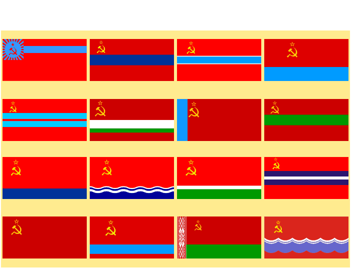 Ssr Flags Flags of the USSR - The SSRs Quiz
