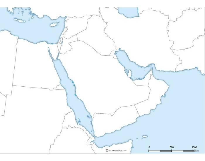 Middle East Political Map Test Quiz