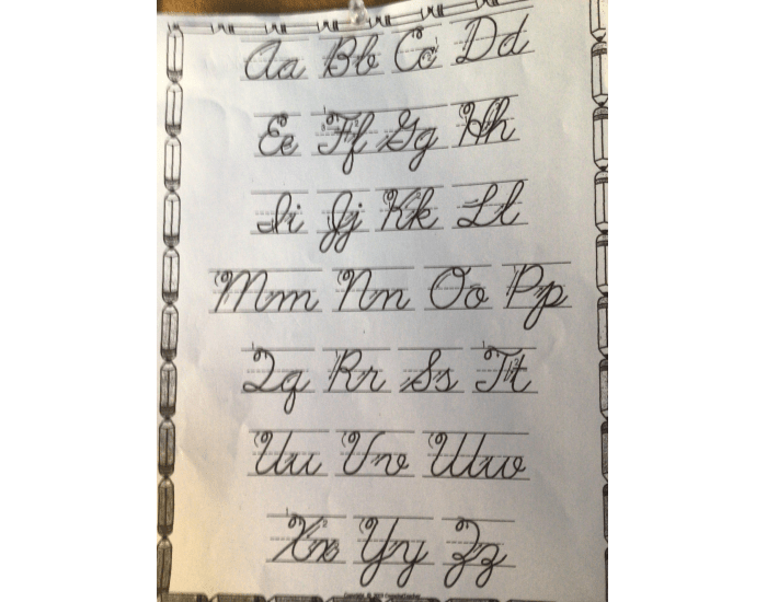 Easy cursive letters Quiz