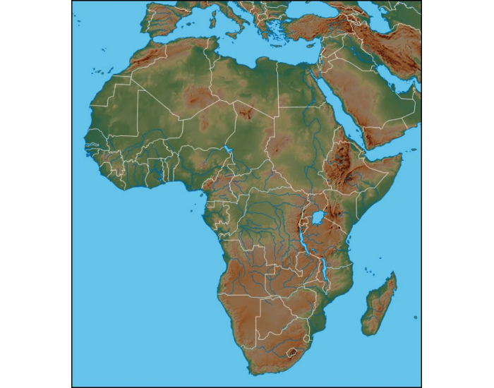 Africa Physical Map - Bodies of Water Quiz