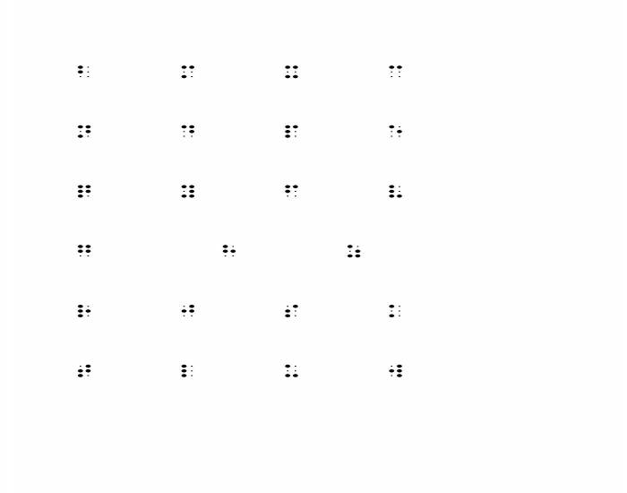 Braille Short Form contractions that begin with the letter a