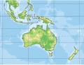 Vertikálna členitosť Austrálie (a okolia)
