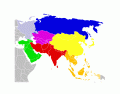 UN subregions of Asia