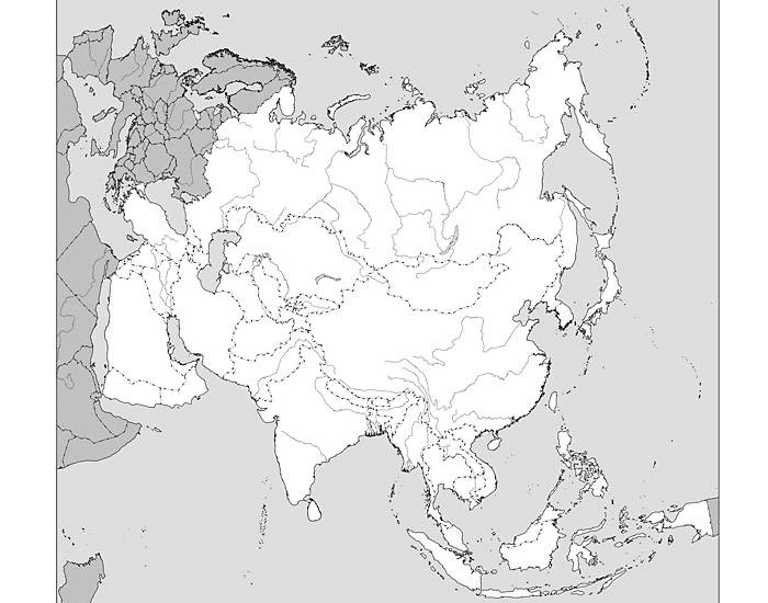 Ázsia országai - Érettségi topográfia 2021 — Printable Worksheet