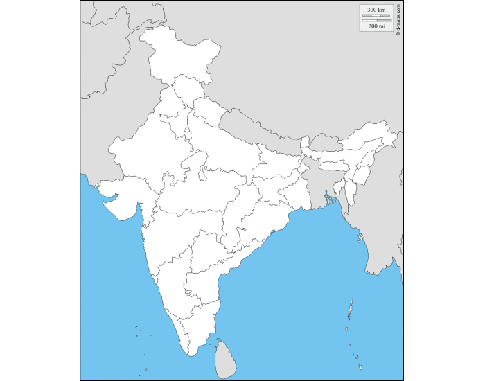 Map of India and Surrounding Countries Unit 2 Quiz