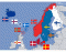 Nordic cross flags of Northern Europe