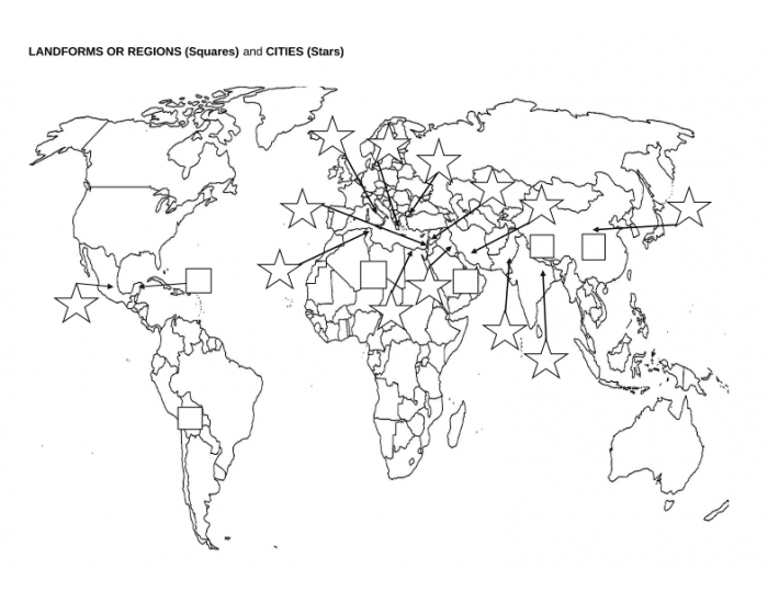 World History Map Test Landforms And Cities Quiz World history map test landforms and cities quiz