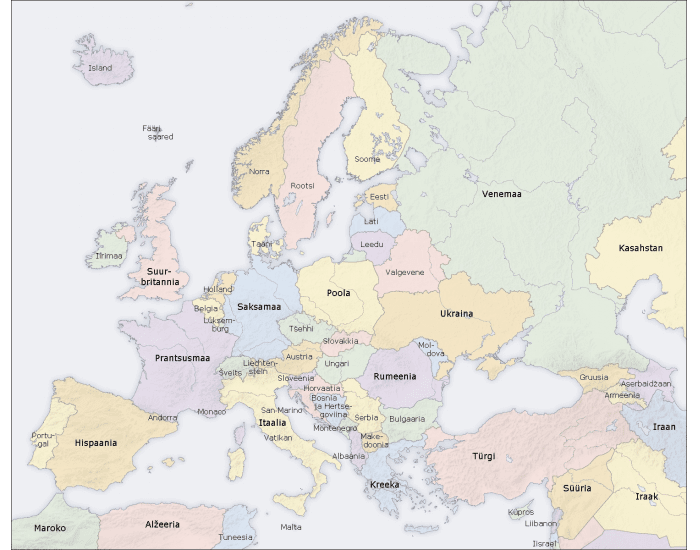 Euroopa saared, poolsaared, mäestikud Quiz