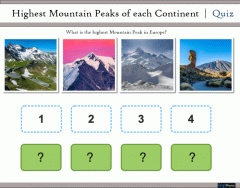 Highest Mountain Peaks per Continent | Order Quiz