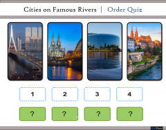 Cities along famous rivers | Order Quiz