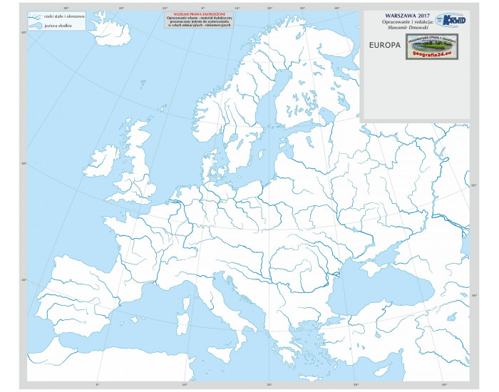 Geografia 2 Gim Sprawdzian Mapa Konturowa Europy